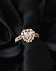 1.80Ct White Heart Cut Solitaire Halo Ring | Romantic Anniversary & Valentine’s Day Jewelry Gift For Her