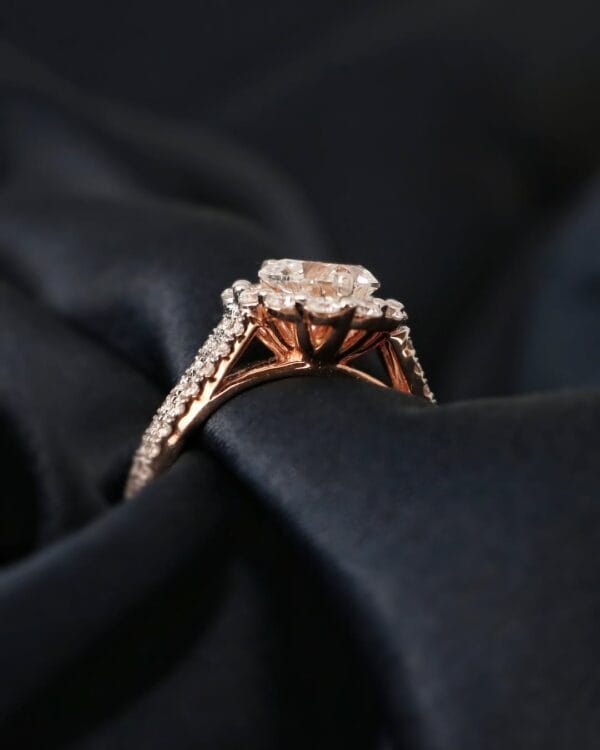 1.80Ct White Heart Cut Solitaire Halo Ring | Romantic Anniversary & Valentine’s Day Jewelry Gift For Her