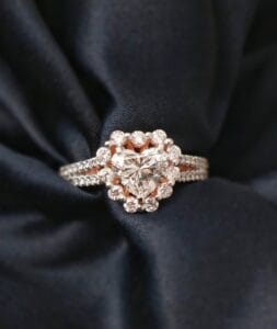 1.80Ct White Heart Cut Solitaire Halo Ring | Romantic Anniversary & Valentine’s Day Jewelry Gift For Her