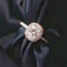 2.20Ct White Cushion Cut Halo Engagement Ring | Sparkling Wedding Proposal Ring For Women