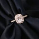 2.20Ct White Cushion Cut Halo Engagement Ring | Sparkling Wedding Proposal Ring For Women