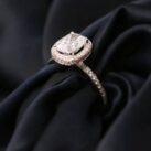 2.20Ct White Cushion Cut Halo Engagement Ring | Sparkling Wedding Proposal Ring For Women