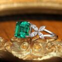 2.50Ct Asscher Green Solitaire Ring | Asscher Cut Birthstone Gift Jewelry for Women | Special Occasion Statement Ring