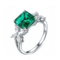 2.50Ct Asscher Green Solitaire Ring | Asscher Cut Birthstone Gift Jewelry for Women | Special Occasion Statement Ring