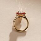 2.40Ct White Oval Cut Halo Bridesmaid Wedding Ring | Elegant Party Wear Jewelry For Women