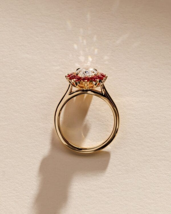 2.40Ct White Oval Cut Halo Bridesmaid Wedding Ring | Elegant Party Wear Jewelry For Women