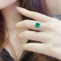 2.50Ct Asscher Green Solitaire Ring | Asscher Cut Birthstone Gift Jewelry for Women | Special Occasion Statement Ring
