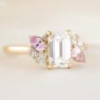 2.30Ct Emerald Cut White Solitaire Anniversary Ring | Elegant Thank You Gift Ring for Wife