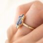 3.70Ct Emerald Cut Blue Sapphire Solitaire Wedding Ring | Timeless Statement Gift Ring for Bride