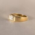 1.50CT White Cushion Cut Bezel Set Engagement Ring for Men | Elegant Father’s Day Gift Ring