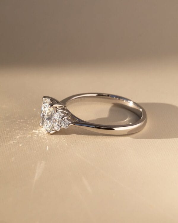 1Ct White Radiant Cut Solitaire Promise Ring | Crushed Ice Sparkle Engagement Ring for Women