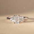 1Ct White Radiant Cut Solitaire Promise Ring | Crushed Ice Sparkle Engagement Ring for Women