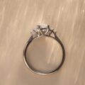 1Ct White Radiant Cut Solitaire Promise Ring | Crushed Ice Sparkle Engagement Ring for Women