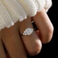 1Ct White Radiant Cut Solitaire Promise Ring | Crushed Ice Sparkle Engagement Ring for Women