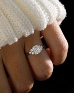 1Ct White Radiant Cut Solitaire Promise Ring | Crushed Ice Sparkle Engagement Ring for Women