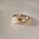 1.60CT White Asscher Cut Double Claw Prong Proposal Ring | Elegant Forever One Gift Ring For Her