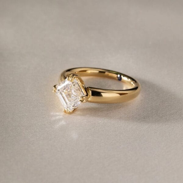1.60CT White Asscher Cut Double Claw Prong Proposal Ring | Elegant Forever One Gift Ring For Her