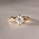 1.60CT White Asscher Cut Double Claw Prong Proposal Ring | Elegant Forever One Gift Ring For Her