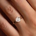 1.60CT White Asscher Cut Double Claw Prong Proposal Ring | Elegant Forever One Gift Ring For Her