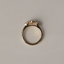 1.80Ct White Oval Cut Bezel Engagement Ring with Cluster | Thank You Gift for Her