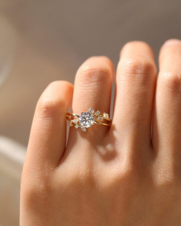 1.10Ct White Round Cut Solitaire Engagement Ring | Classic Proposal Ring for Her | Timeless Designer Jewelry