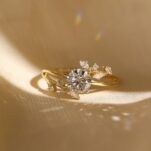 1.10Ct White Round Cut Solitaire Engagement Ring | Classic Proposal Ring for Her | Timeless Designer Jewelry