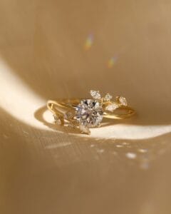 1.10Ct White Round Cut Solitaire Engagement Ring | Classic Proposal Ring for Her | Timeless Designer Jewelry