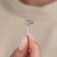 1.50Ct White Pear Cut Three Stone Promise Ring | Elegant Forever One Jewelry for Women