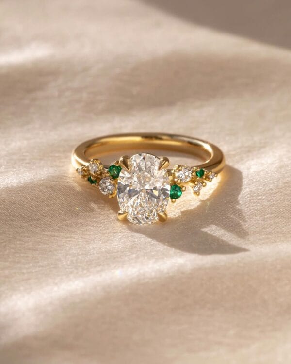 1.60Ct White Oval Cut Solitaire Engagement Ring for Women | Snowdrift Proposal Ring for Girlfriend