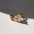 1.20Ct White Pear Cut Solitaire Floral Wedding Ring | Elegant Everyday Jewelry Gift For Her