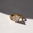 1.20Ct White Pear Cut Solitaire Floral Wedding Ring | Elegant Everyday Jewelry Gift For Her
