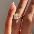 1.20Ct White Pear Cut Solitaire Floral Wedding Ring | Elegant Everyday Jewelry Gift For Her