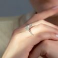 1.50Ct White Pear Cut Three Stone Promise Ring | Elegant Forever One Jewelry for Women