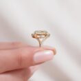 2.10Ct White Oval Cut Solitaire Anniversary Ring for Wife | Elegant Statement Jewelry
