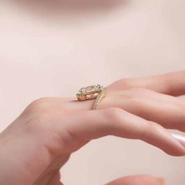 2.10Ct White Oval Cut Solitaire Anniversary Ring for Wife | Elegant Statement Jewelry