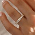 3.00TCW White Asscher Cut Full Eternity Anniversary Band for Wife | Statement Jewelry for Her