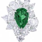 3.00Ct Green Pear Cut Solitaire Cocktail Ring for Women | Modern Bridesmaid Jewelry | Glamorous Celebrity Style Statement Ring