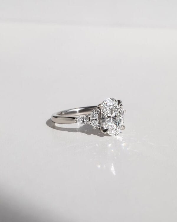 2Ct White Oval Cut Solitaire Engagement Promise Ring for Fiancée | Timeless Jewelry Gift for Women