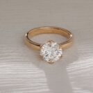1.50Ct Round Cut White Solitaire Engagement Ring | Classic Six Prong Promise Ring for Her