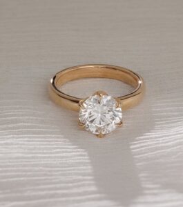 1.50Ct Round Cut White Solitaire Engagement Ring | Classic Six Prong Promise Ring for Her