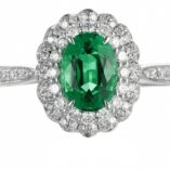 1.80Ct Green Oval Cut Double Halo Engagement Ring | Bold Wedding Statement Ring for Women