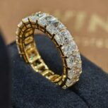3.70Ct Radiant Cut White Full Eternity Band Ring | Elegant Wedding Gift Jewelry For Women