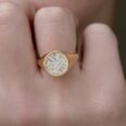 3 TCW White Baguette Cut Cluster Ring – Signet Shank Party Wear Gift for Women