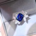 2.80CT Blue Emerald Cut Solitaire Wedding Ring for Women | Elegant Bridal And Party Jewelry