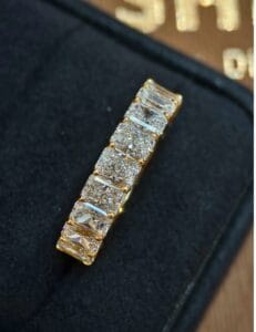 3.70Ct Radiant Cut White Full Eternity Band Ring | Elegant Wedding Gift Jewelry For Women