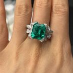 2.50Ct Green Emerald Cut Bow Style Solitaire Ring | Elegant Party Wear Jewelry & Surprise Gift For Women