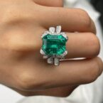 2.50Ct Green Emerald Cut Bow Style Solitaire Ring | Elegant Party Wear Jewelry & Surprise Gift For Women