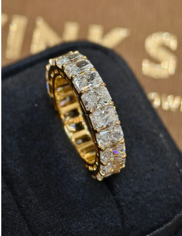 3.70Ct Radiant Cut White Full Eternity Band Ring | Elegant Wedding Gift Jewelry For Women