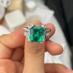 2.50Ct Green Emerald Cut Bow Style Solitaire Ring | Elegant Party Wear Jewelry & Surprise Gift For Women
