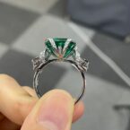 2.50Ct Green Emerald Cut Bow Style Solitaire Ring | Elegant Party Wear Jewelry & Surprise Gift For Women